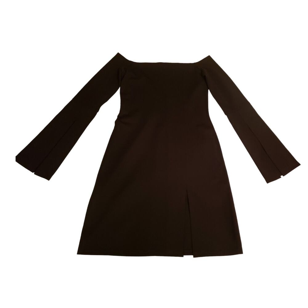 Alexis Womens Sterre Off Should Flare Long Sleeve Slit Mini Dress Size Medium
